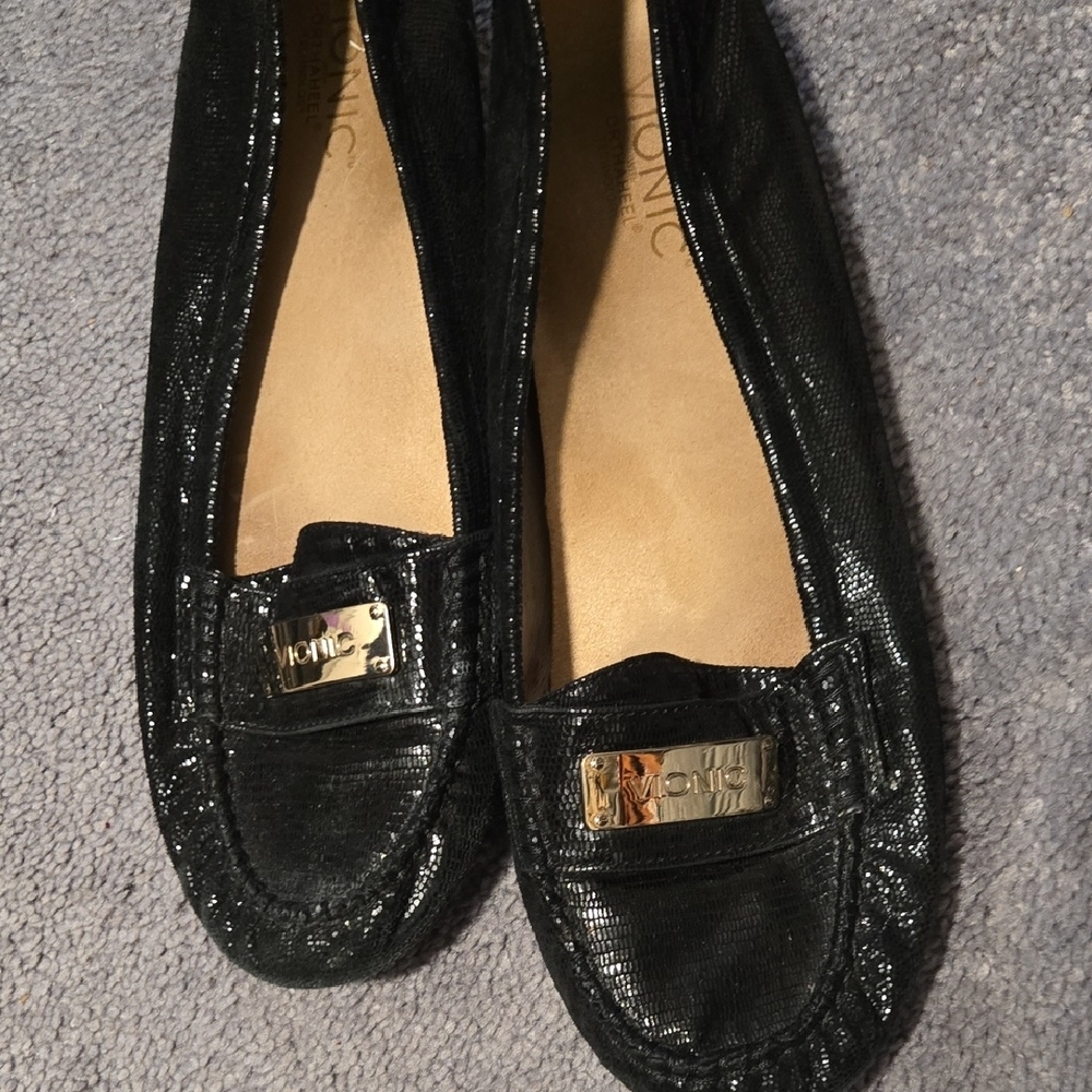 Women's Black Loafers - Picture 5 of 7